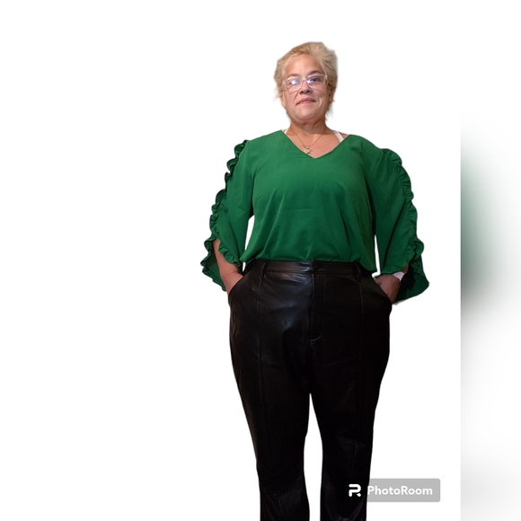 Abercrombie Curve Love Faux Leather Skinny Ultra High Rise Pants NWT - Picture 3 of 8